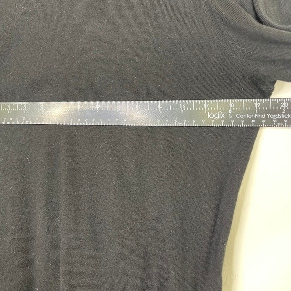 Quince Lightweight Cotton Cashmere Blend Crew Neck Sweater Top Black Size Large - Picture 6 of 11